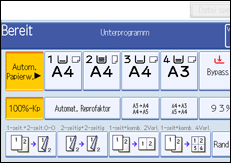 Abbildung des Bedienfeld-Displays
