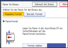 Abbildung des Bedienfeld-Displays