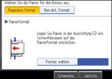 Abbildung des Bedienfeld-Displays