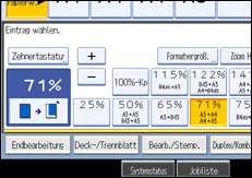 Abbildung des Bedienfeld-Displays