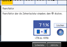 Abbildung des Bedienfeld-Displays