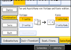 Abbildung des Bedienfeld-Displays