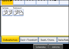 Abbildung des Bedienfeld-Displays