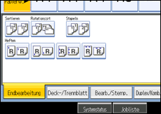 Abbildung des Bedienfeld-Displays