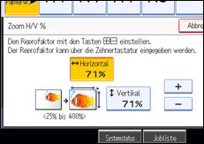 Abbildung des Bedienfeld-Displays