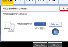 Abbildung des Bedienfeld-Displays