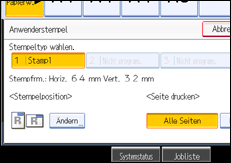 Abbildung des Bedienfeld-Displays