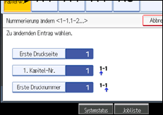 Abbildung des Bedienfeld-Displays