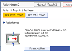 Abbildung des Bedienfeld-Displays