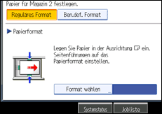 Abbildung des Bedienfeld-Displays