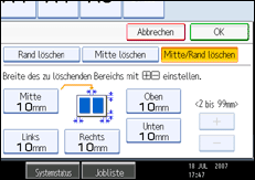 Abbildung des Bedienfeld-Displays