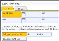 Abbildung des Bedienfeld-Displays