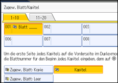 Abbildung des Bedienfeld-Displays