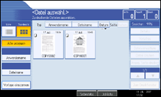 Abbildung des Bedienfeld-Displays