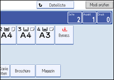Abbildung des Bedienfeld-Displays
