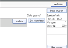 Abbildung des Bedienfelds