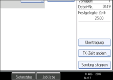 Abbildung des Bedienfelds