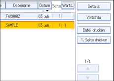 Abbildung des Bedienfelds
