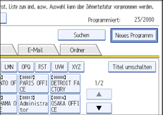 Abbildung des Bedienfelds