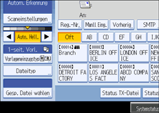 Abbildung des Bedienfelds