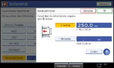 Abbildung Bedienfeldanzeige