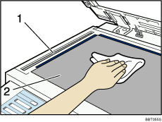 Abbildung Vorlagenglas (nummerierte Angaben)