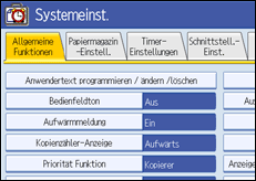 Abbildung Bedienfeldanzeige 