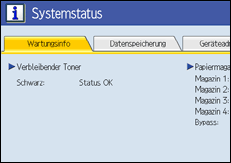 Abbildung Bedienfeldanzeige 