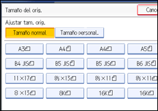 Ilustración de la pantalla del panel de mandos