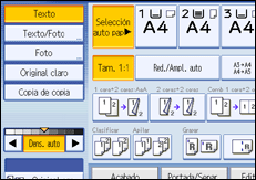 Ilustración de la pantalla del panel de mandos