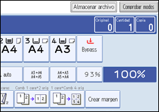 Ilustración de la pantalla del panel de mandos