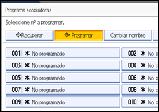Ilustración de la pantalla del panel de mandos