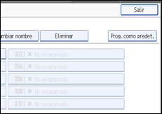 Ilustración de la pantalla del panel de mandos