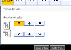 Ilustración de la pantalla del panel de mandos