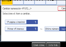 Ilustración de la pantalla del panel de mandos
