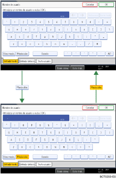 Ilustración de teclas
