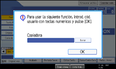 Ilustración de la pantalla del panel de mandos