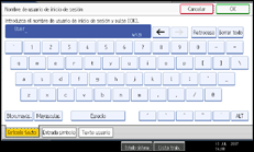Ilustración de la pantalla del panel de mandos