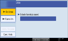 Ilustraci&oacute;n de la pantalla del panel de operaciones