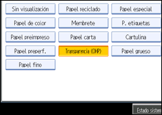 Ilustraci&oacute;n de la pantalla del panel de operaciones