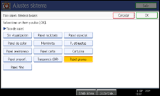 Ilustraci&oacute;n de la pantalla del panel de operaciones