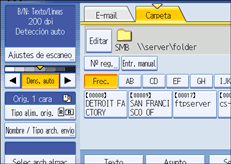 Ilustración del panel de operaciones