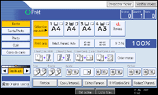 Illustration de l'&eacute;cran du panneau de commande.