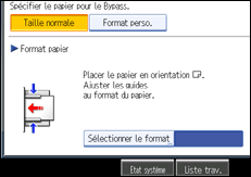 Illustration de l'&eacute;cran du panneau de commande.