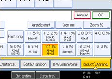Illustration de l'&eacute;cran du panneau de commande.