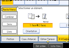 Illustration de l'&eacute;cran du panneau de commande.
