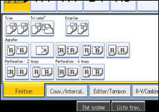 Illustration de l'&eacute;cran du panneau de commande.