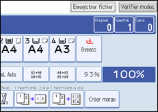 Illustration de l'&eacute;cran du panneau de commande.