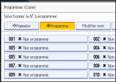 Illustration de l'&eacute;cran du panneau de commande.