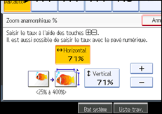 Illustration de l'&eacute;cran du panneau de commande.